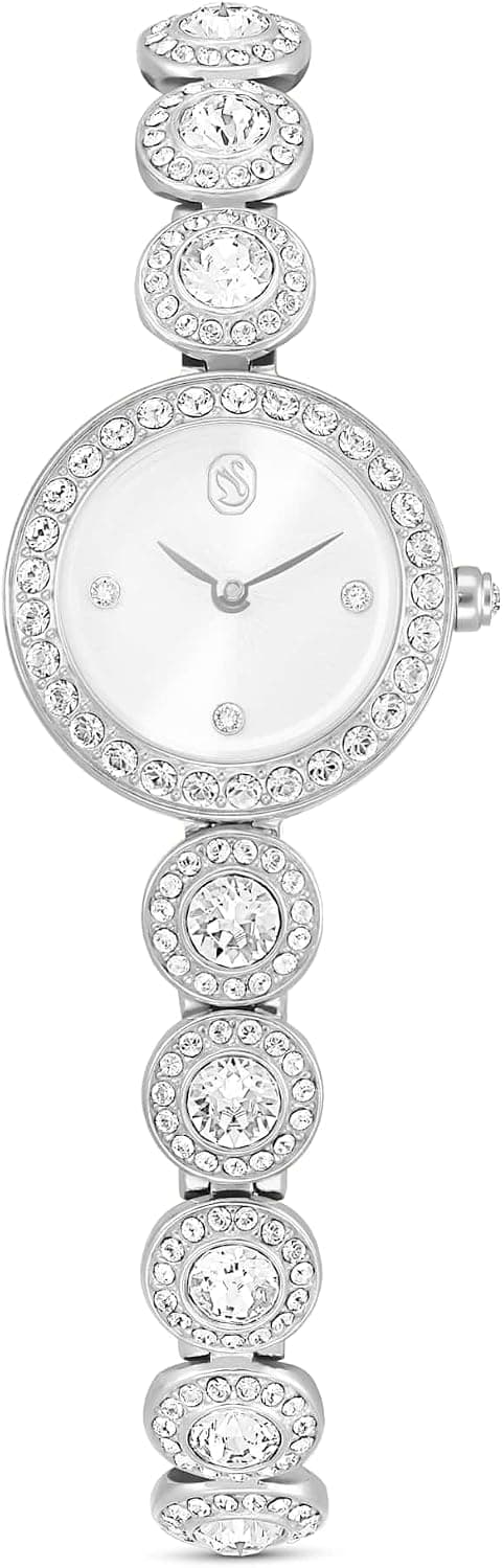 Swarovski UNA Angelic 5737038, 20 mm, weißes Zifferblatt, silbernes Edelstahlarmband