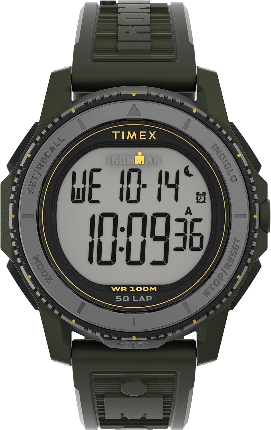 Timex Adrenaline 46mm, Multicolor Dial Green Polyurethane