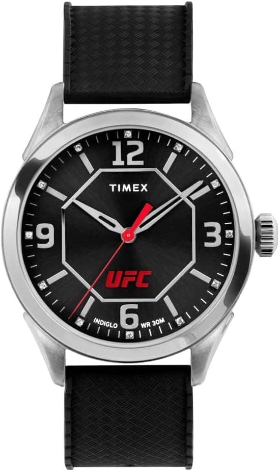 Timex UFC Athena TW2V56100JT, 42mm, Black Dial, Black Silicone Band