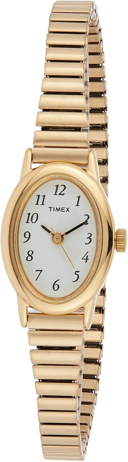 Timex Cavatina 18mm, White Dial Gold Stainless steel
