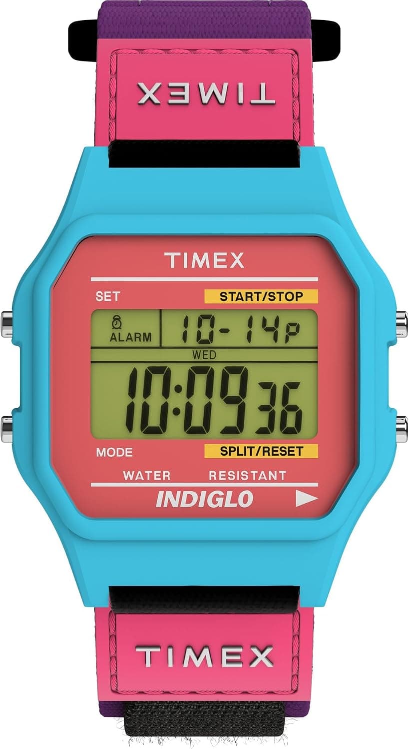 Timex Classical TW2W724009J, 36 mm, mehrfarbiges Zifferblatt, lilafarbenes Nylonarmband