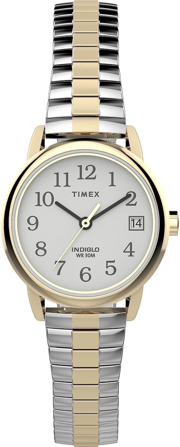 Timex Easy Reader TW2W465009J, 25 mm, weißes Zifferblatt, mehrfarbiges Edelstahlarmband