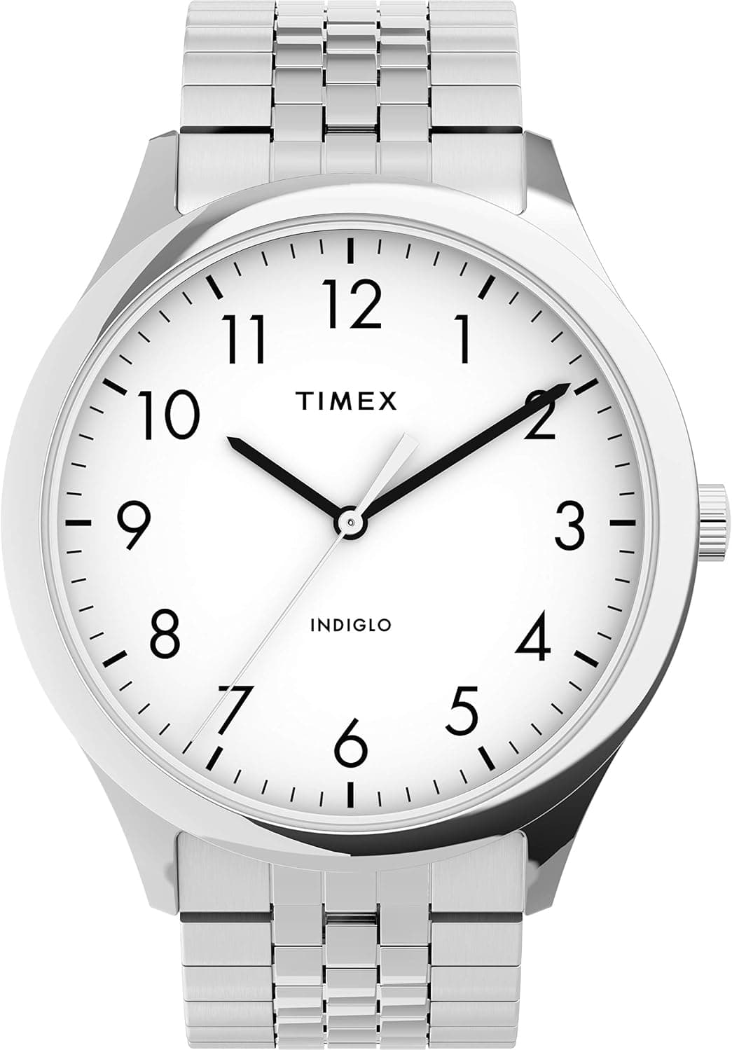 Timex Easy Reader TW2U39900, 40 mm, weißes Zifferblatt, silbernes Edelstahlarmband