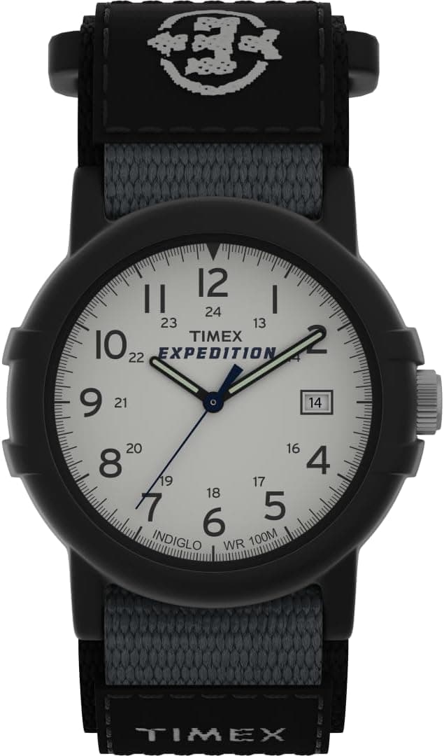 Timex Expedition Camper 38mm, White Dial Black Fabric