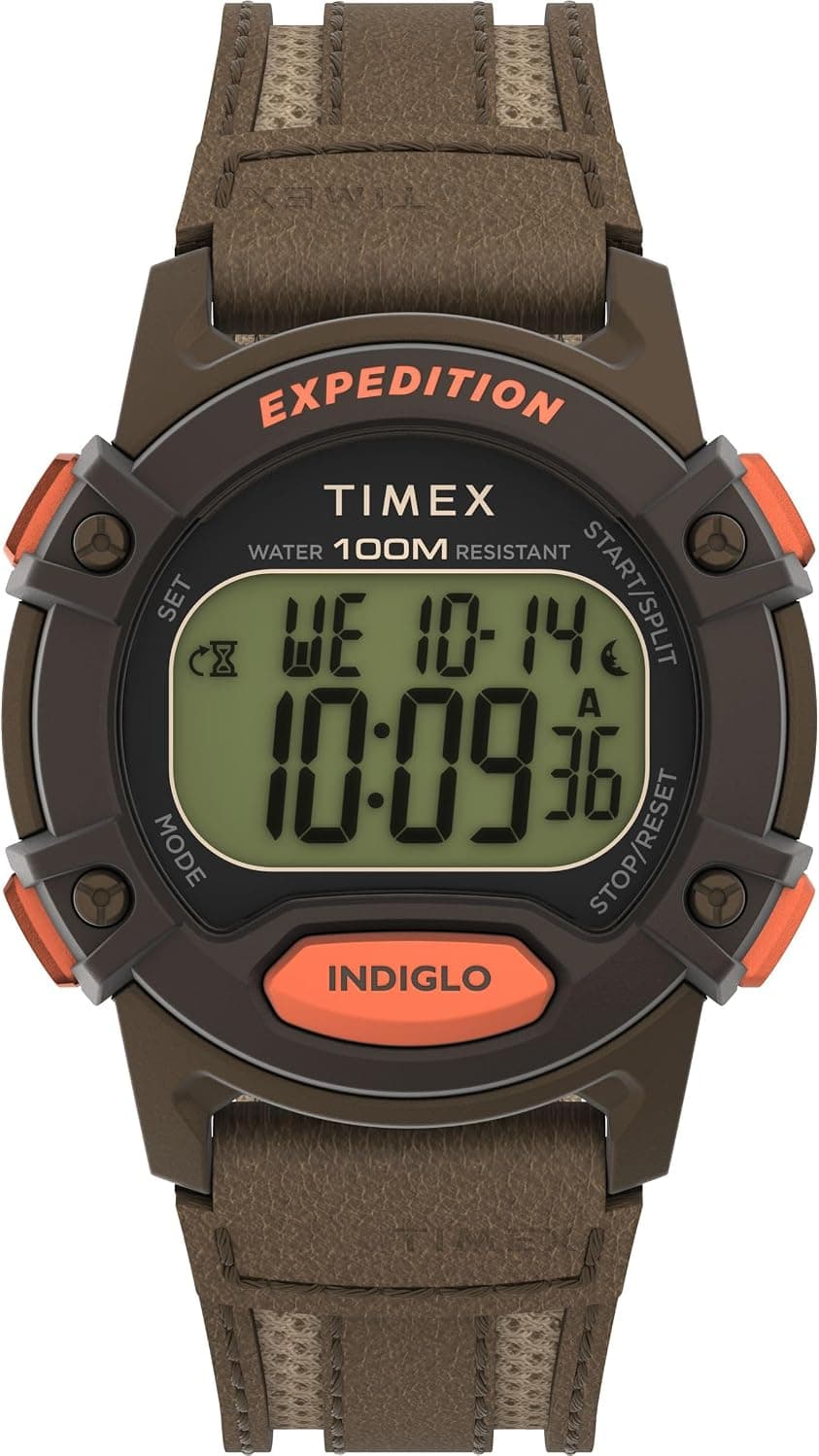 Timex Expedition CAT5 TW4B304009J, 40 mm, mehrfarbiges Zifferblatt, braunes Lederarmband