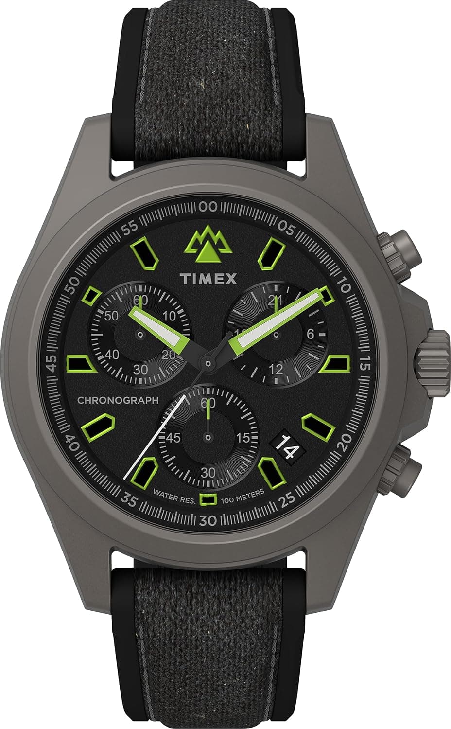 Timex Expedition 43mm, Black Dial Black Rubber