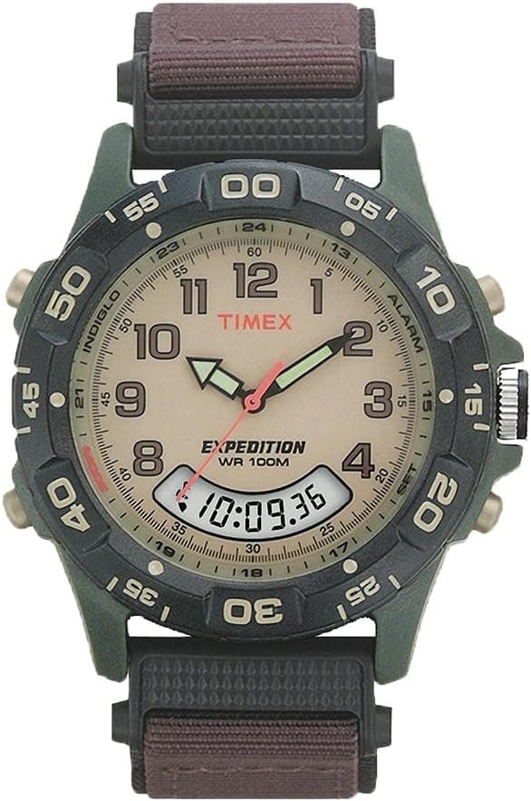 Timex Expedition Camper 39mm, Beige Dial Brown Fabric