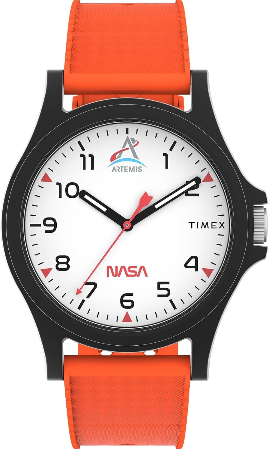 Timex Main Street 40mm, White Dial Orange Silicone