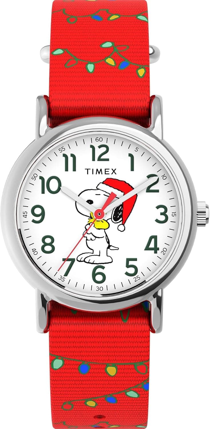 Timex Weekender 31mm, White Dial Red Fabric