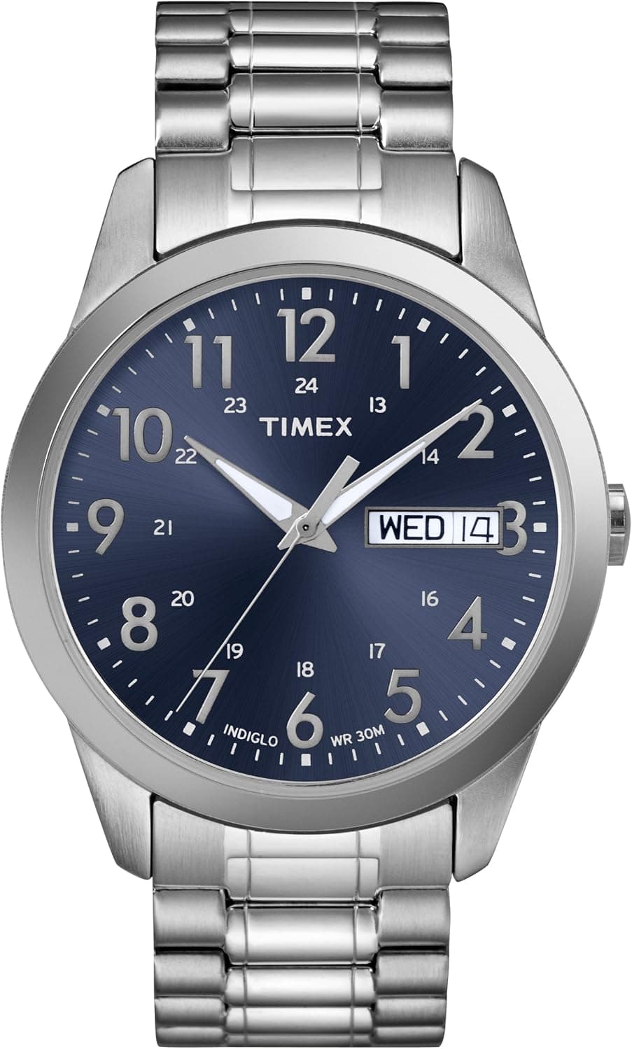 Timex South Street Sport T2M933, 36mm, Mavi Kadran, Gümüş Paslanmaz Çelik Kordon