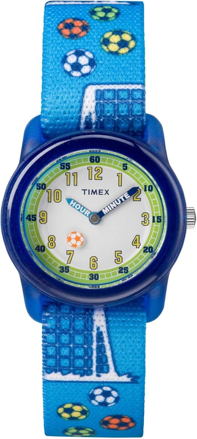 Timex Time Machines TW7C165009J, 28mm, White Dial, Blue Fabric Band
