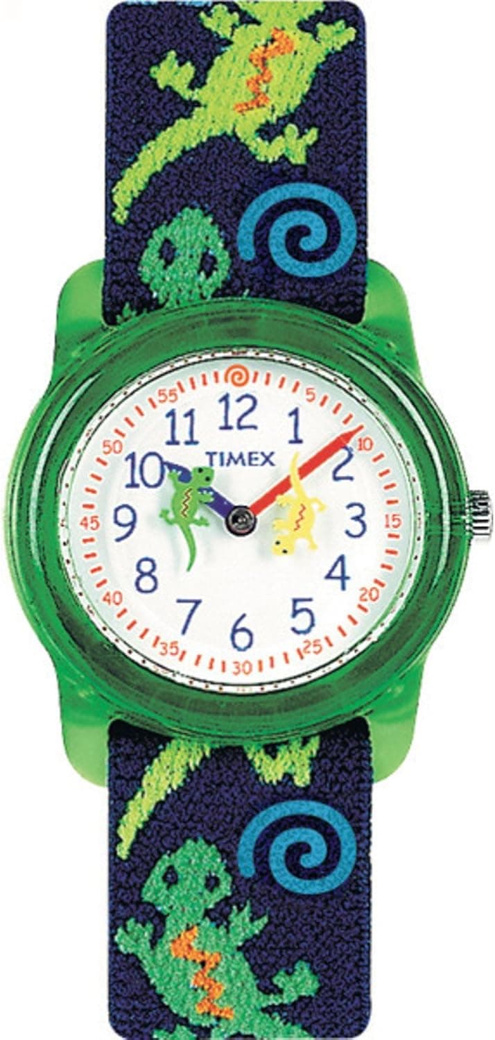 Timex Time Machines Green Geckos 29mm, White Dial Green Nylon