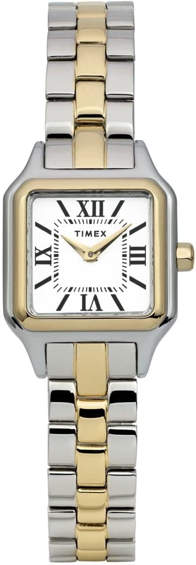 Timex Trend Legacy TW2Y23900, 23 mm, weißes Zifferblatt, mehrfarbiges Edelstahlarmband