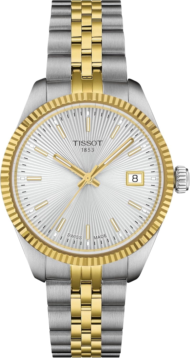 Tissot Ballade T1562102203100, 34 mm, silbernes Zifferblatt, mehrfarbiges Edelstahlarmband