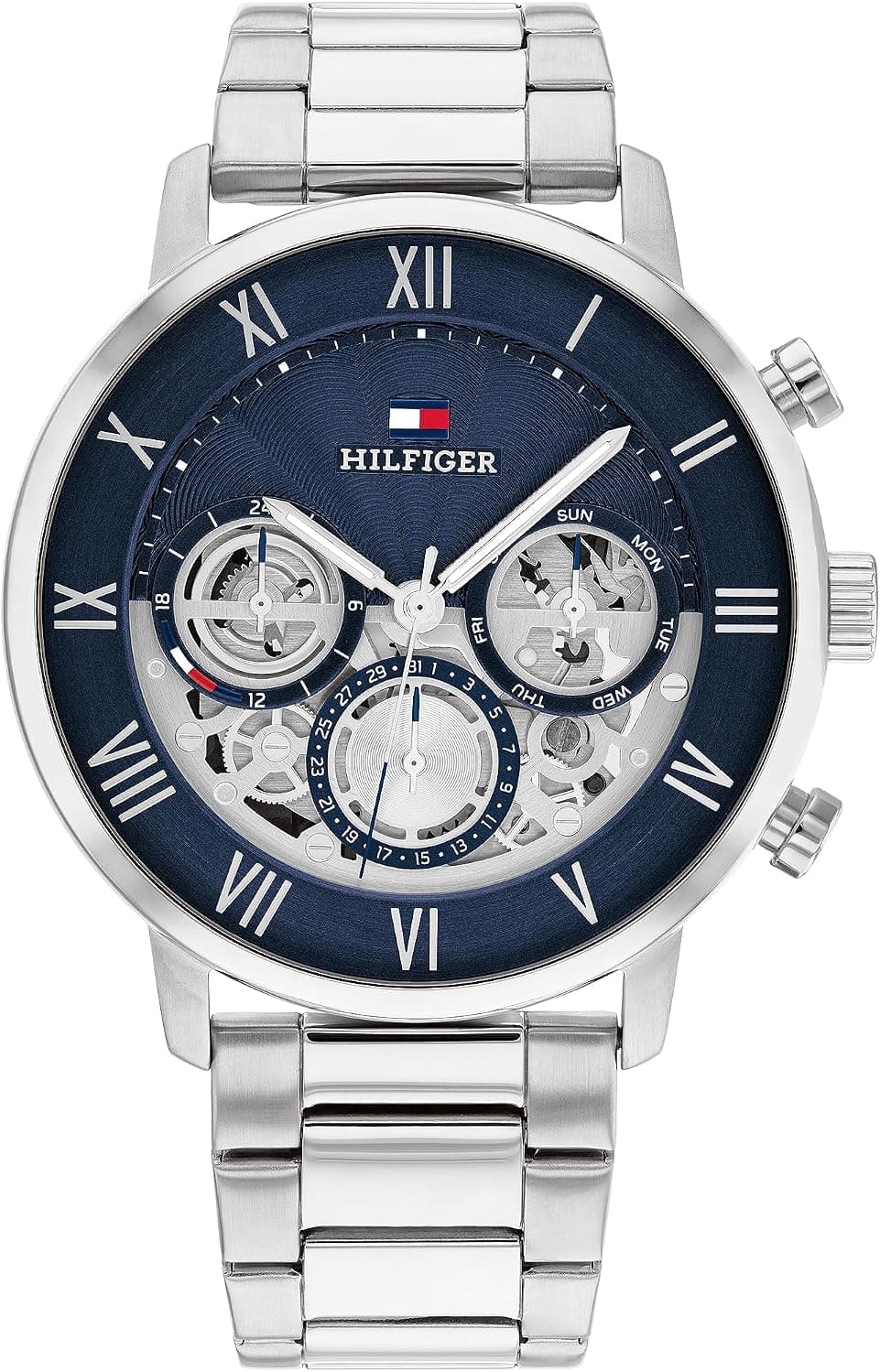 Tommy Hilfiger 1710569, 22mm, Blue Dial, Silver Stainless Steel Bracelet