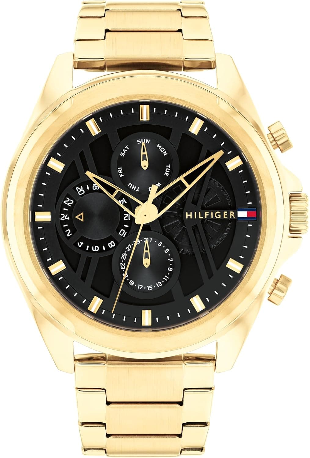 Tommy Hilfiger 1710658, 48mm, Black Dial, Silver Metal Bracelet