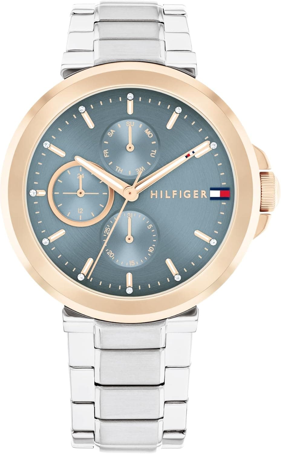 Tommy Hilfiger 1782754, 38mm, Blue Dial, Rose Gold Stainless Steel Bracelet