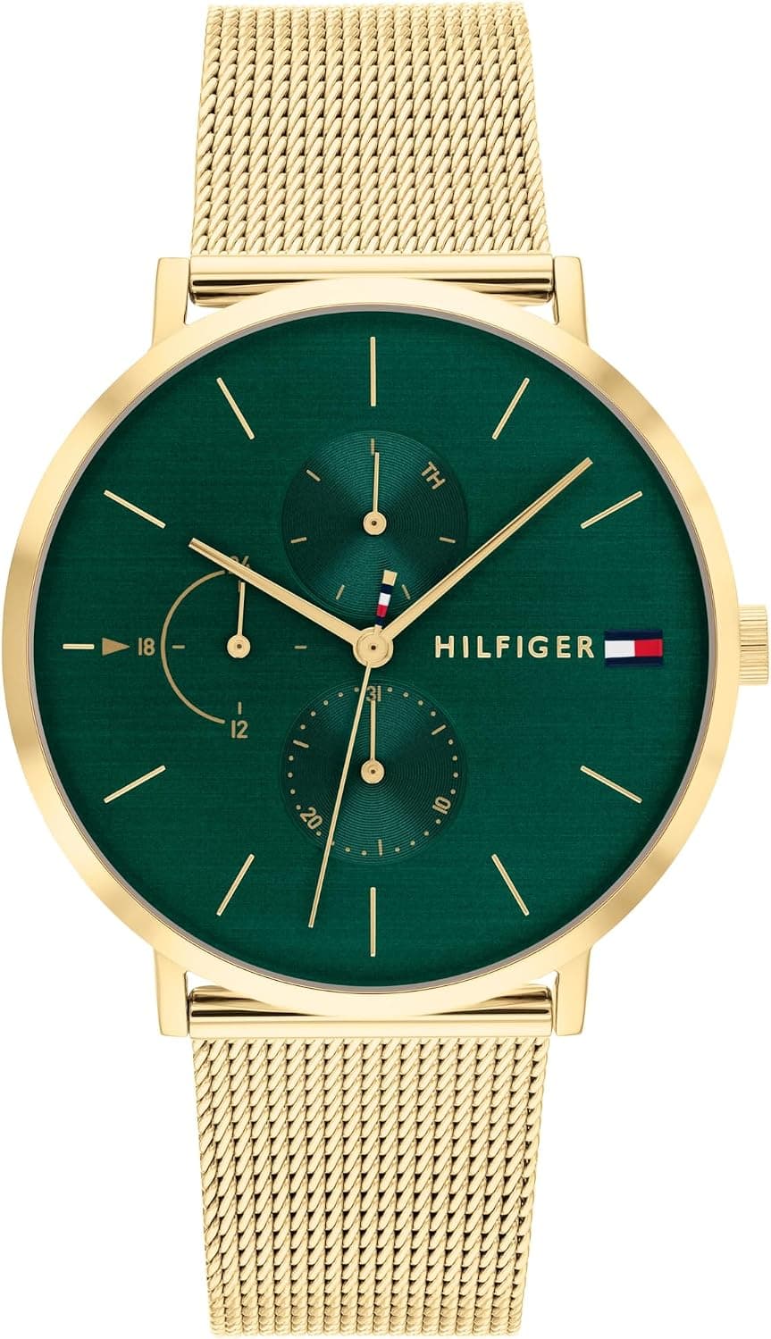 Tommy Hilfiger 1782766, 40mm, Green Dial, Rose Gold Stainless Steel Bracelet