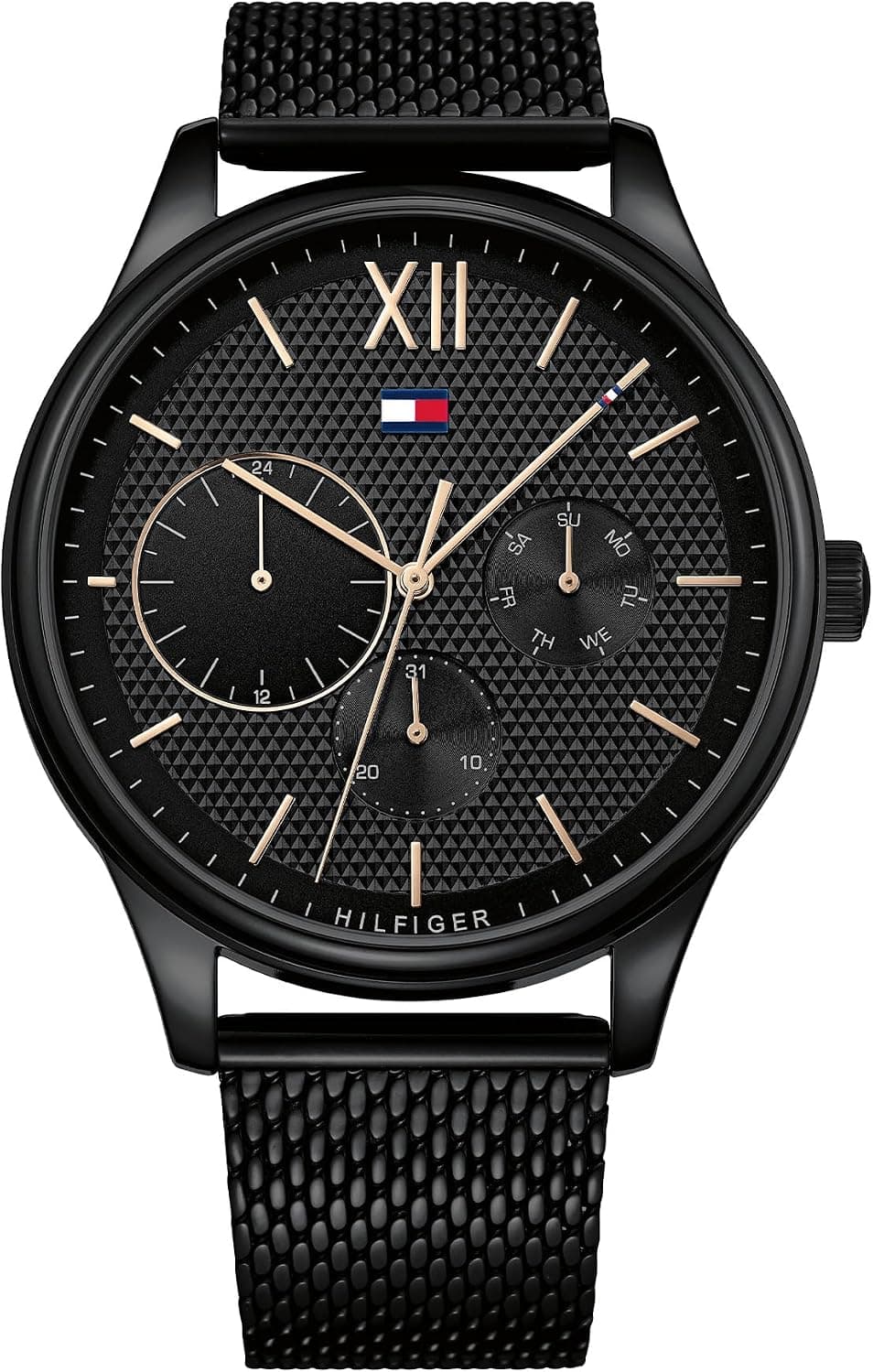 Tommy Hilfiger 1791420, 44mm, Black Dial, Silver Stainless Steel Bracelet