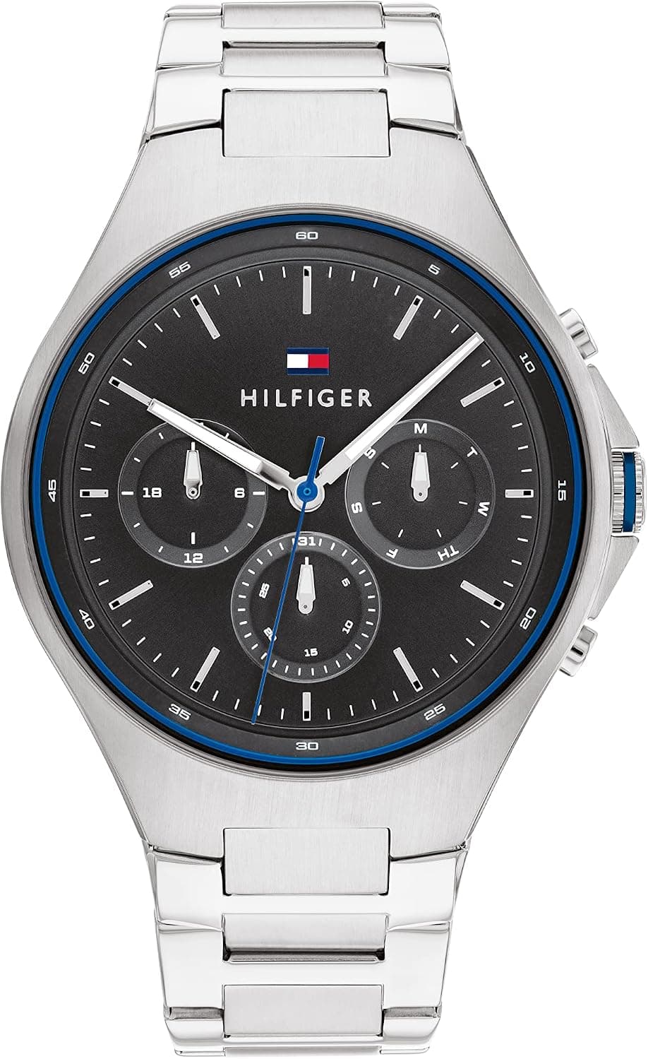 Tommy Hilfiger 1792054, 44mm, Gray Dial, Black Stainless Steel Bracelet