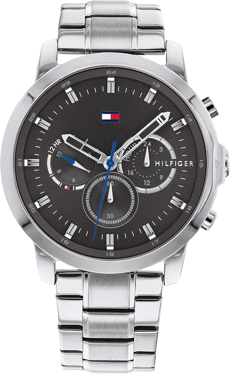 Tommy Hilfiger Reloj 1791794, 46mm, Gray Dial, Silver Stainless Steel Bracelet