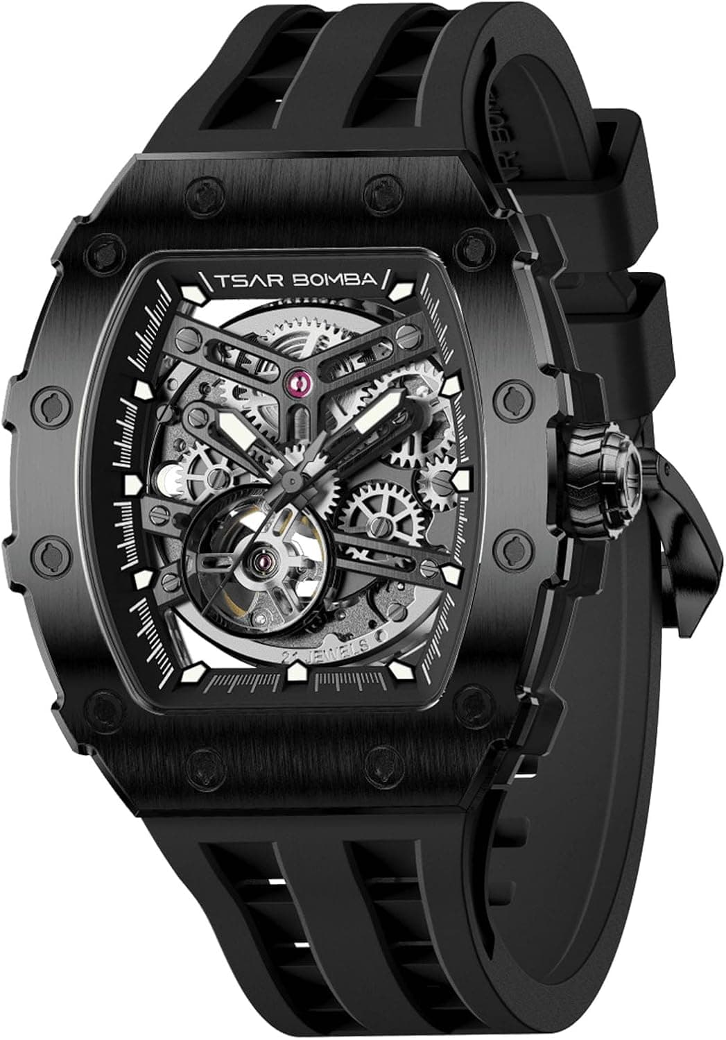 Tsar Bomba TB-8208SGLZ, Black Dial, Silicone Band