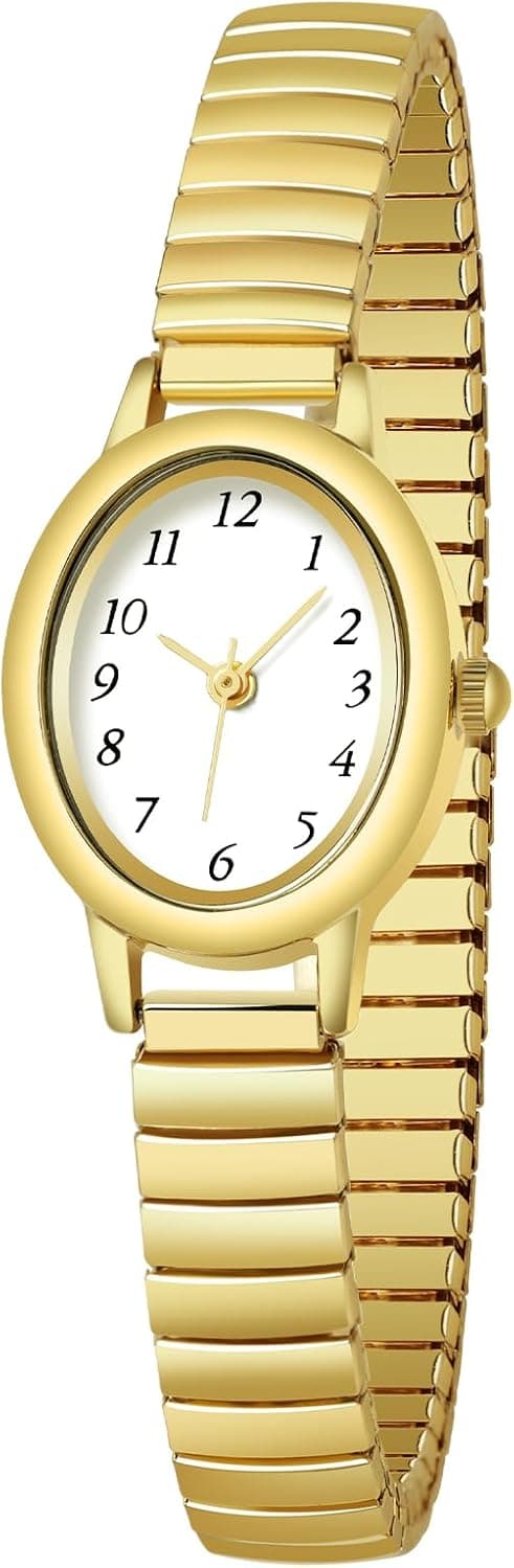 Twoption 0079, White Dial, Gold Metal Bracelet