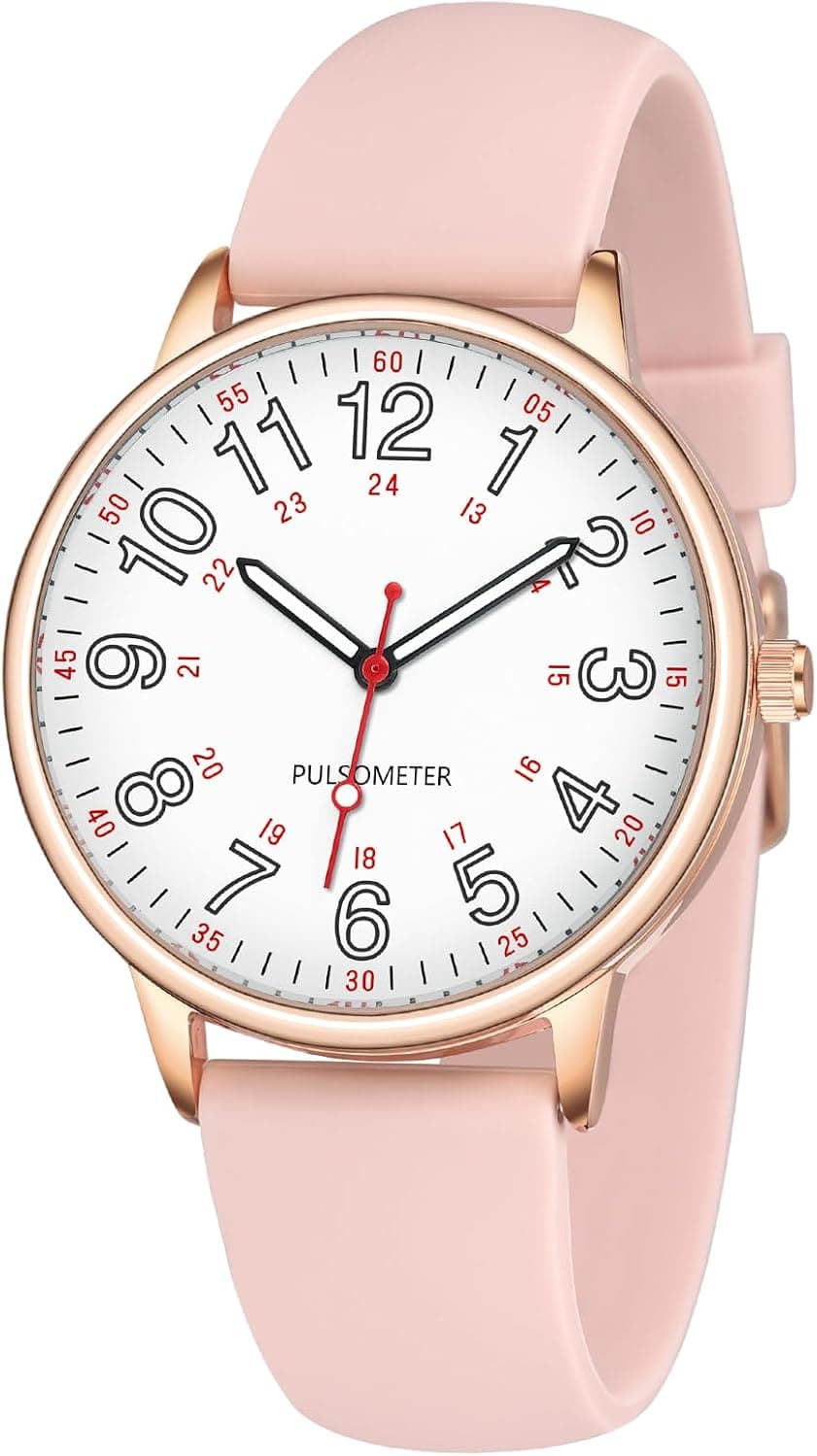 Twoption 0102, 38mm, White Dial, Pink Silicone Band