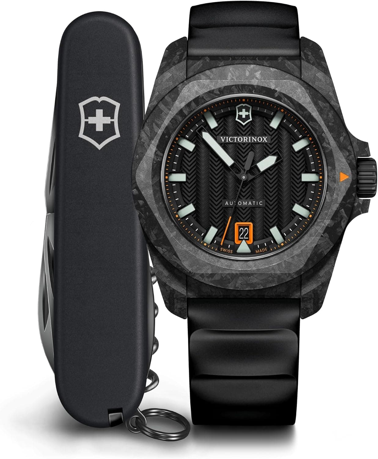 Victorinox Swiss Army I.N.O.X. Auto 41, Black Dial Black Rubber 20231