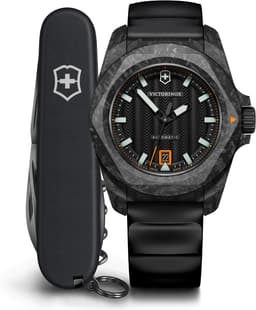 Victorinox Swiss Army I.N.O.X. Auto 41, BLK, BLK dial, BLK rubber str 41mm Mens, primary image