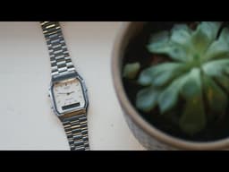 Casio Analog-Digital Fashion Vintage, Blue Dial video 2
