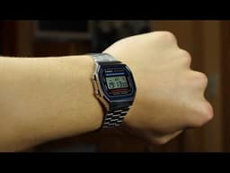 Casio A168W Vintage, Black Dial video 1