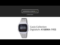 Casio A168W Vintage, Black Dial video 2