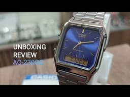 Casio Analog-Digital Fashion Vintage, Blue Dial video 2