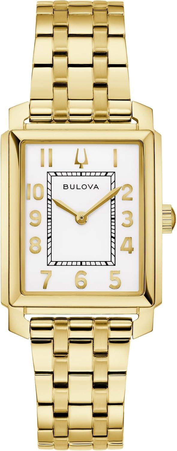 Bulova Sutton 97L186, 25mm, White Dial, Gold Stainless Steel Bracelet