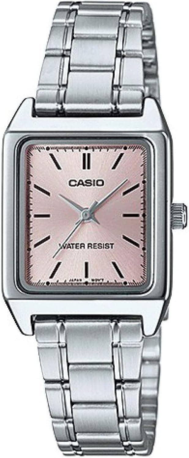 Casio LTP-V007D-4EUDF-NOBX-EW 22mm, Pinkes Zifferblatt Silber Ede