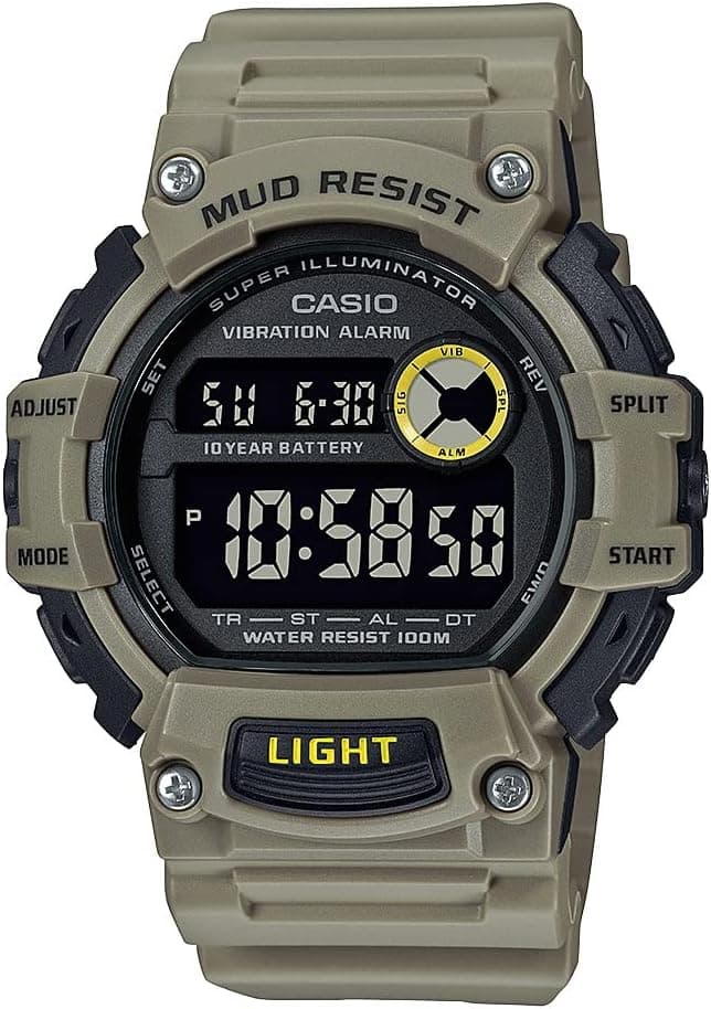 Casio Men'S D Mud Resist Rsn Khaki (TRT110H-5B 48mm, Black Dial K