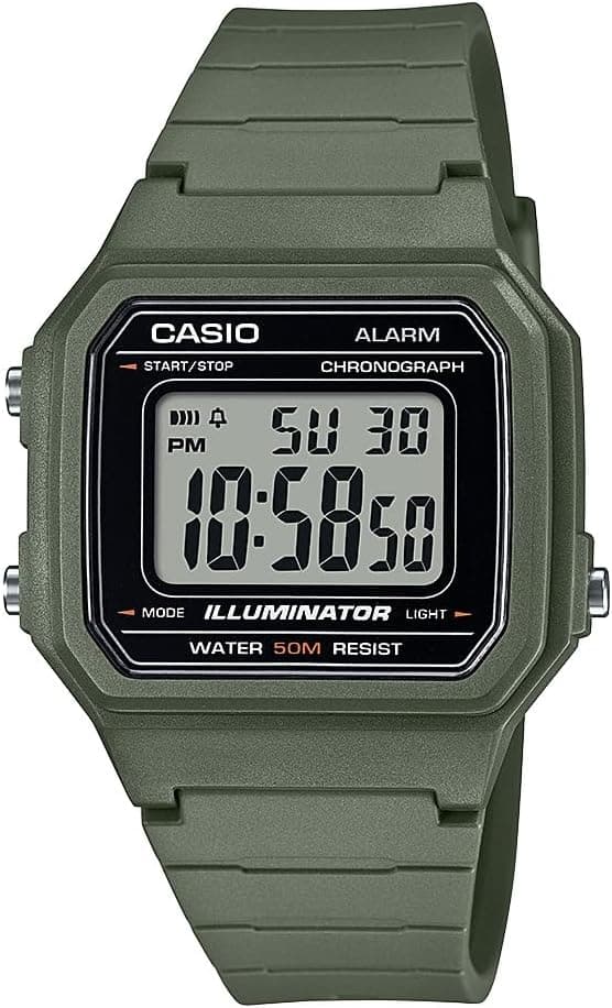 Casio Illuminator Alarm Chronograph Digital 41mm, Transparent Zif