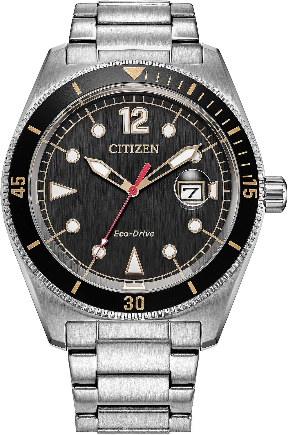 Citizen Terra Force AW1766-51E, 43mm, Black Dial, Silver Stainless Steel Bracelet