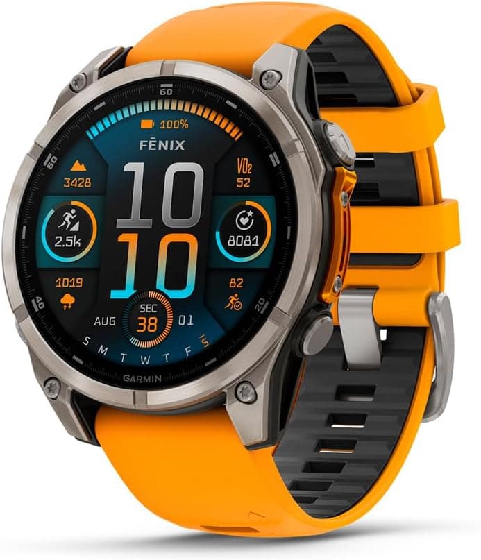 Garmin Fēnix® 8 47mm, Orange/Graphite Silicone