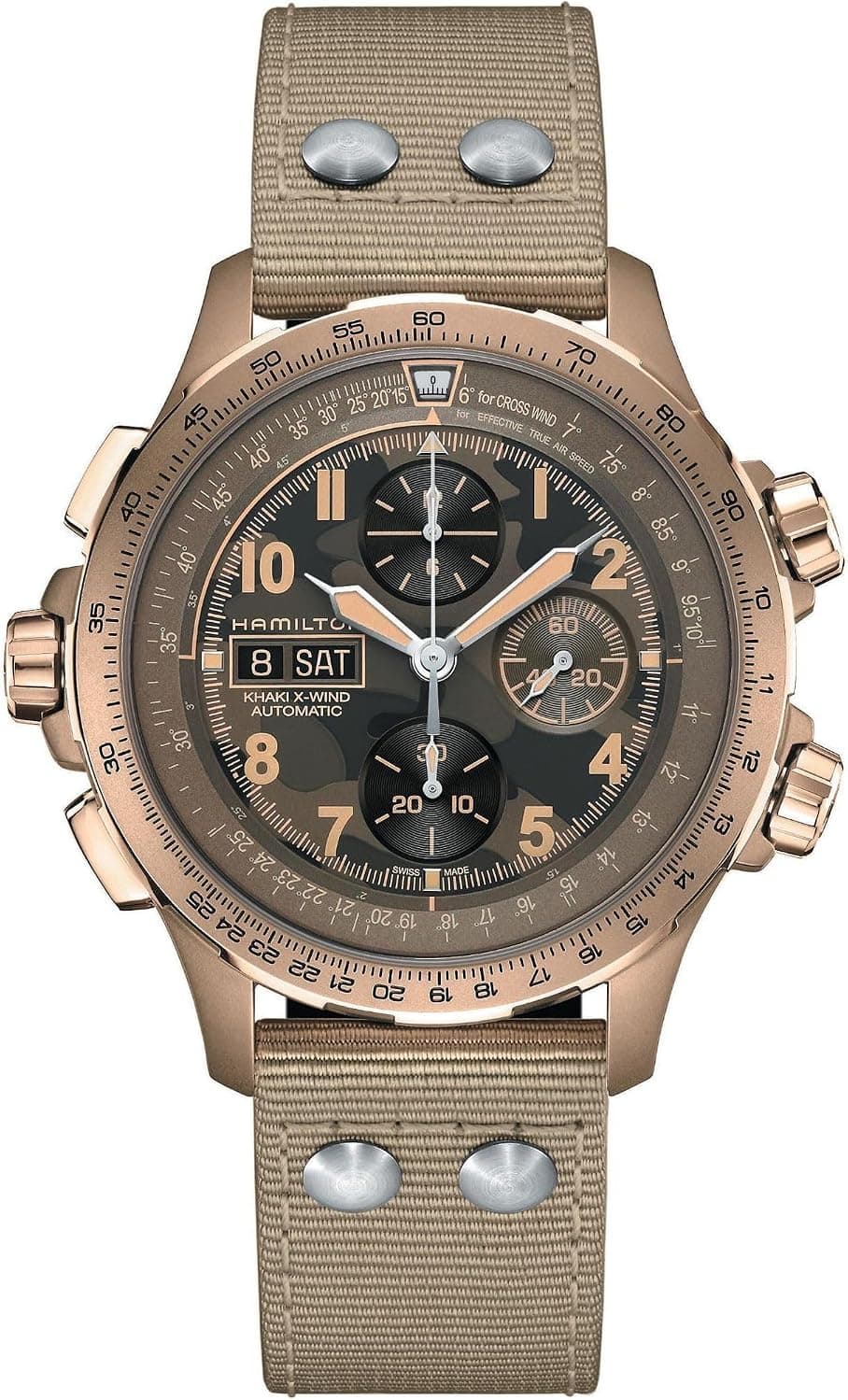Hamilton Khaki Aviation 45mm, Brown Dial Beige Nylon