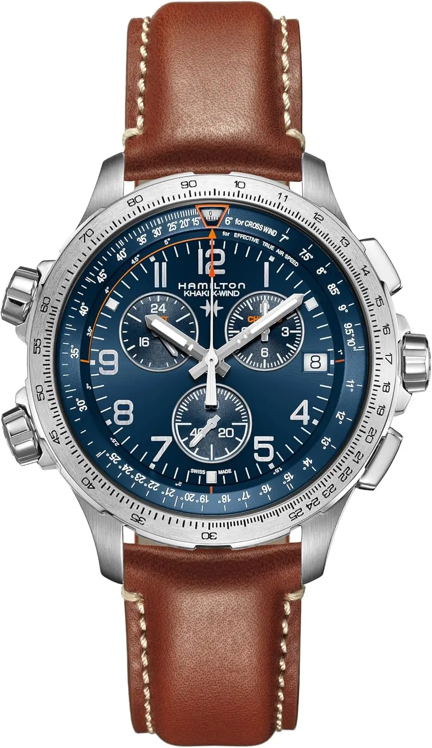 Hamilton Khaki Aviation X 46mm, Blue Dial Brown Leather