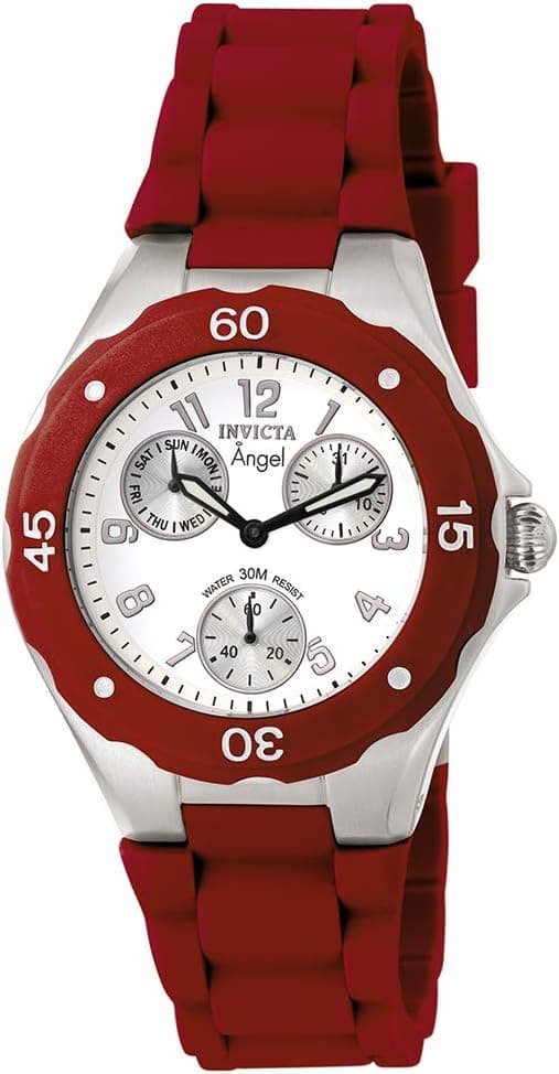 Invicta 0701 36mm, White Dial Red Silicone