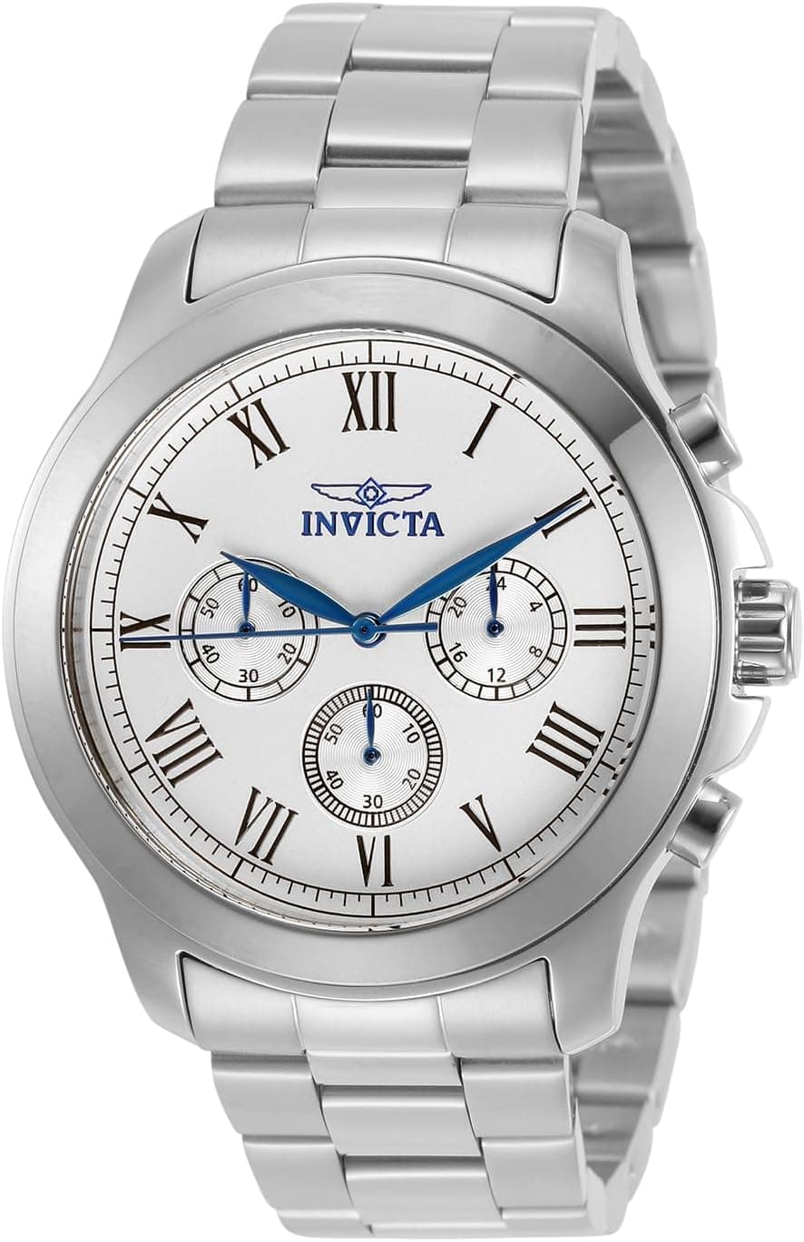 Invicta 21657, 44 mm, silbernes Zifferblatt, silbernes Edelstahlarmband