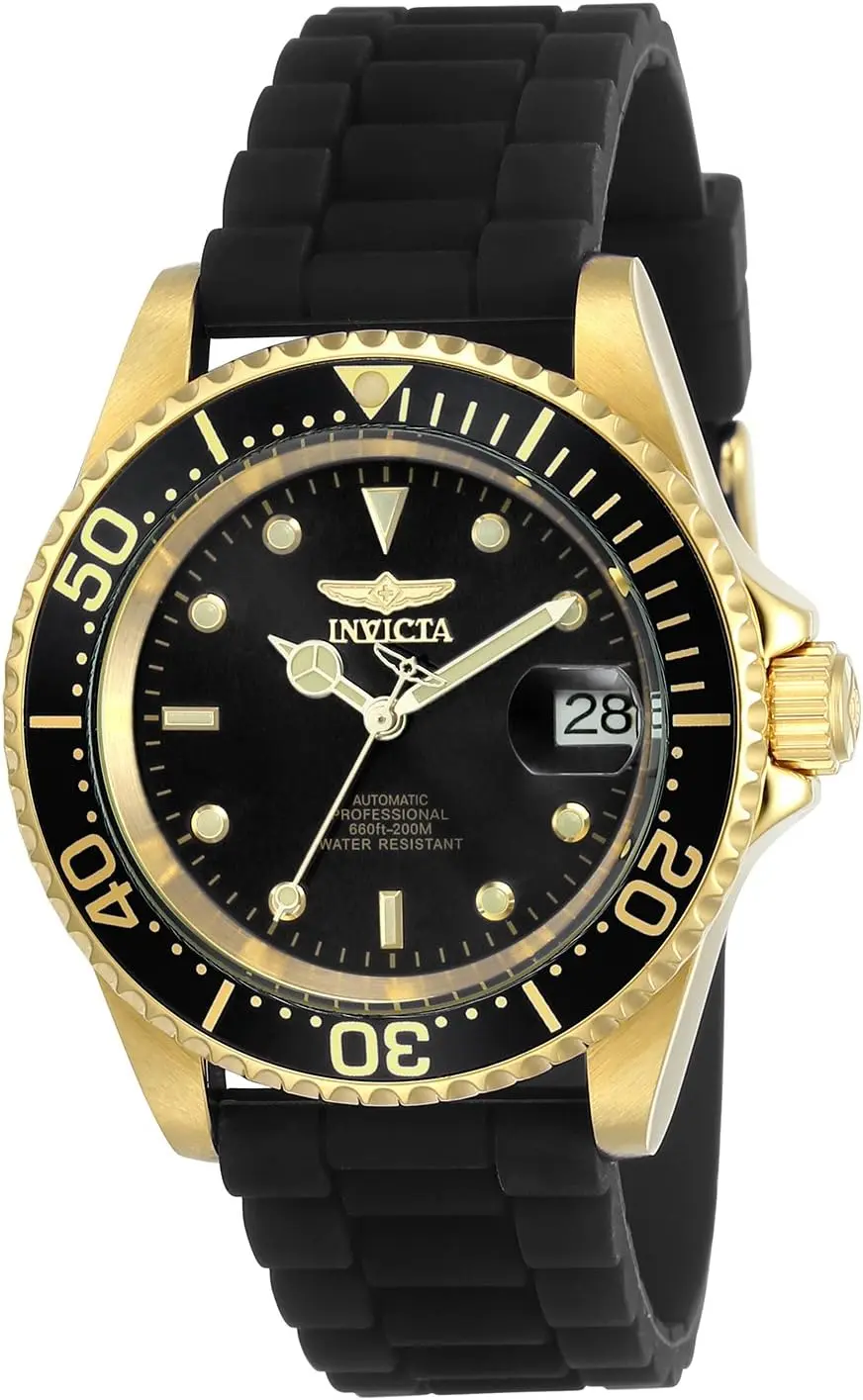 Invicta Pro Diver 23681, 40 mm, schwarzes Zifferblatt, schwarzes Edelstahlarmband