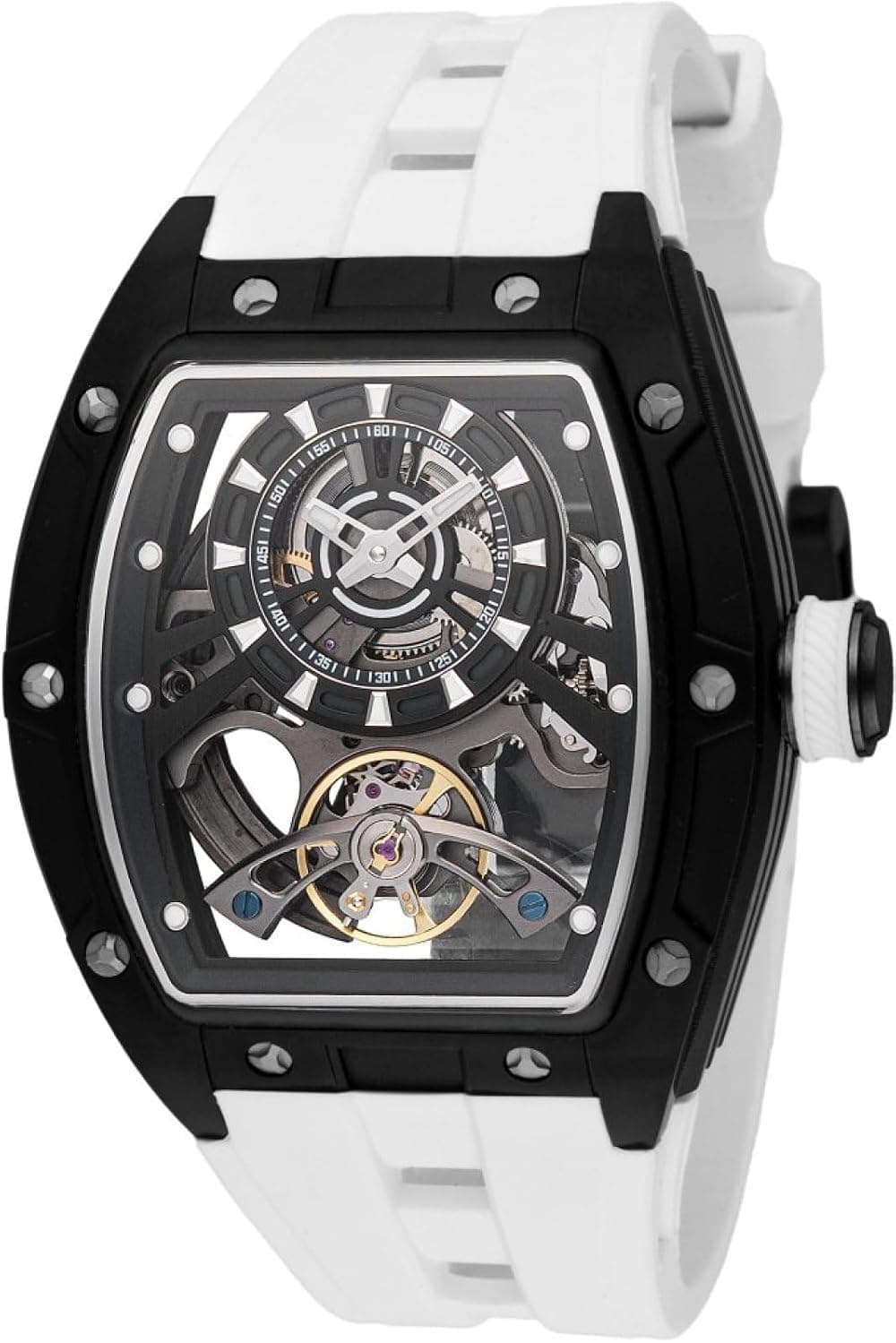 Invicta 49035 44mm, Black Dial White Silicone