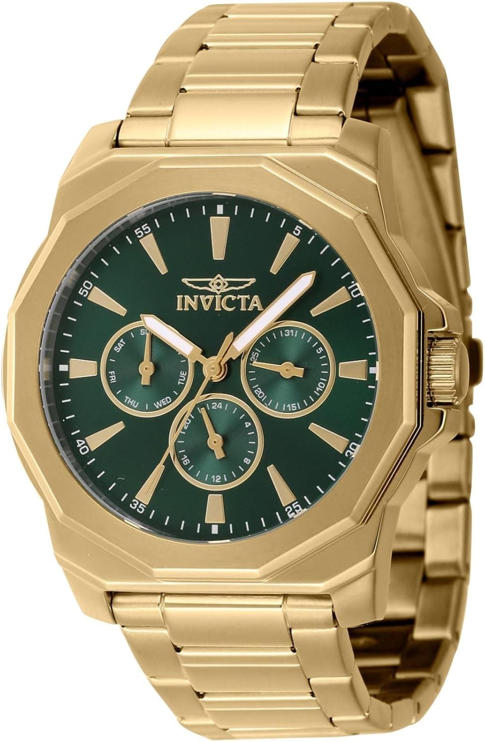 Invicta Speedway 42mm, Green Dial Gold Stainless steel