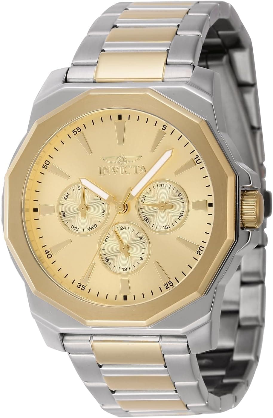 Invicta 46846 42mm, Gold Dial Two Tone Stainless steel