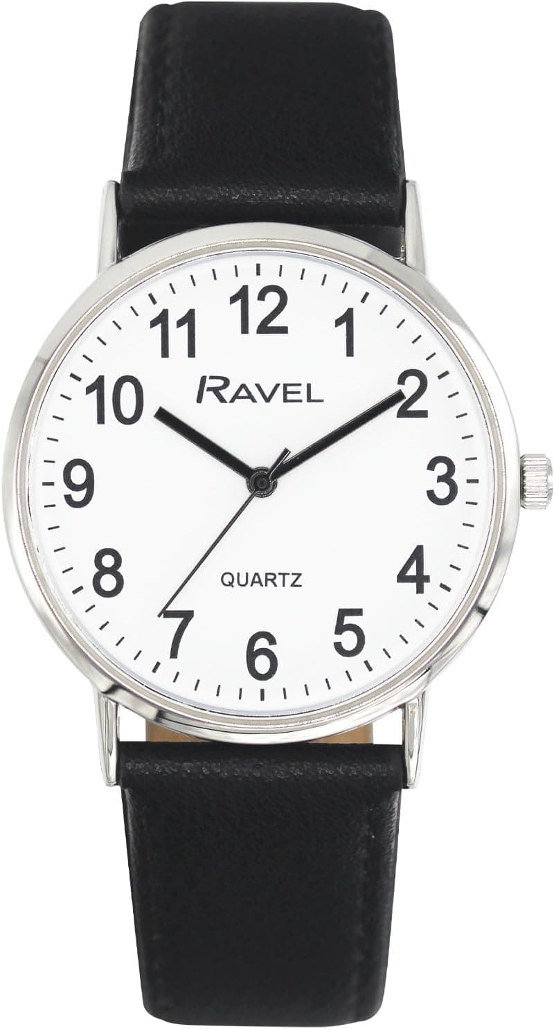 Ravel Classic R0129.20.1, 36mm, White Dial, Black Polyurethane Band