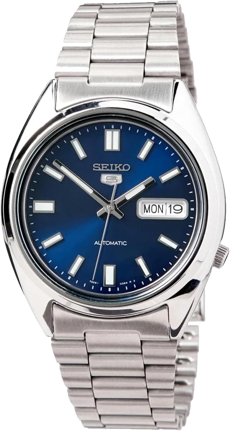 Seiko 5 SNXS77K, 37mm, Blue Dial, Silver Stainless Steel Bracelet